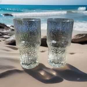 MCM ITTALA? Glasses Finland ASLAK? Approx 5.5" Tall ~ Set of 2